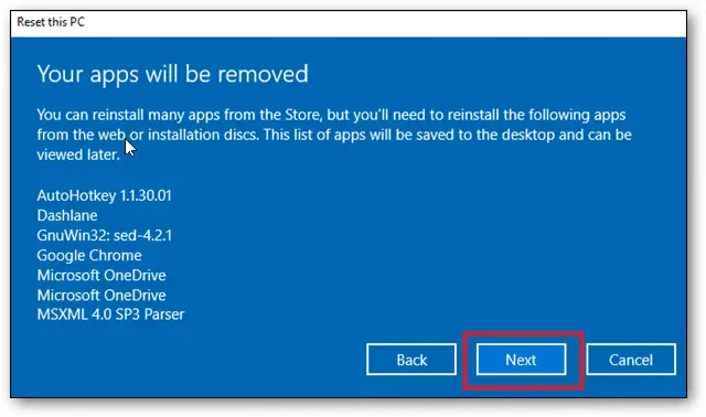 keep your files or remove them to refresh windows 10