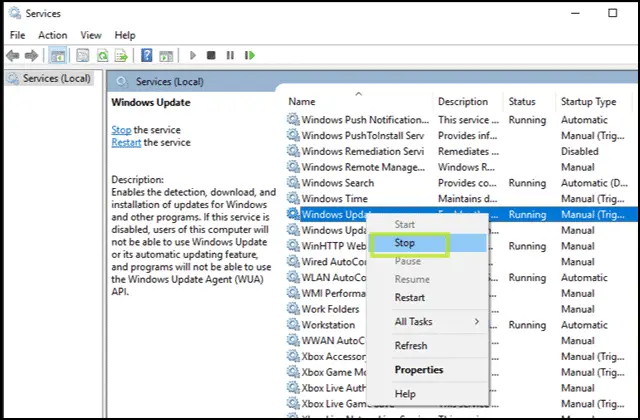 stop-windows-update