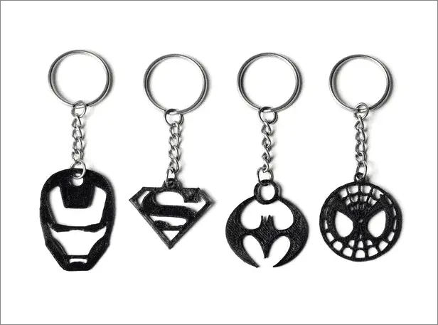 Superhero Keychains cool things to 3d print