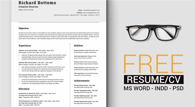 Timeless Template for CV