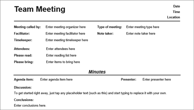 informal meeting 