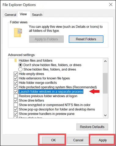 launch windows folders in separate process