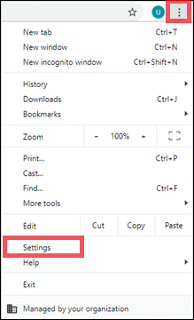 click on settings