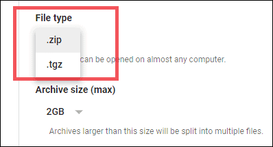 select file type