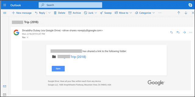 How to share in google drive