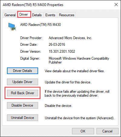 7 rollback driver how to roll back amd drivers