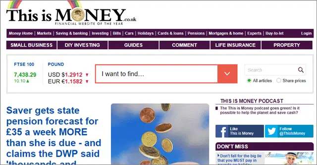 this is money stock market website