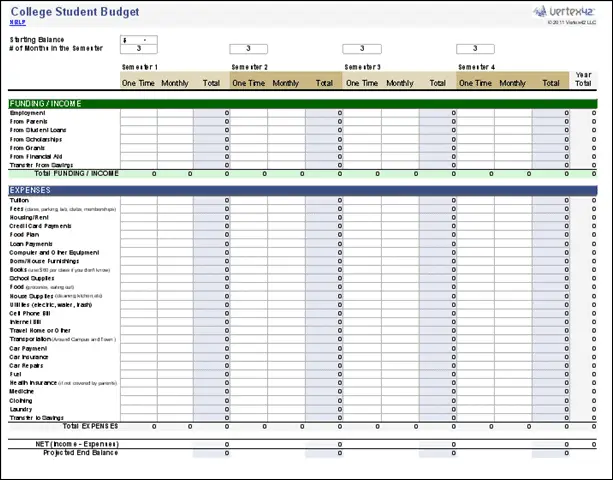 vertex42 college student planner 