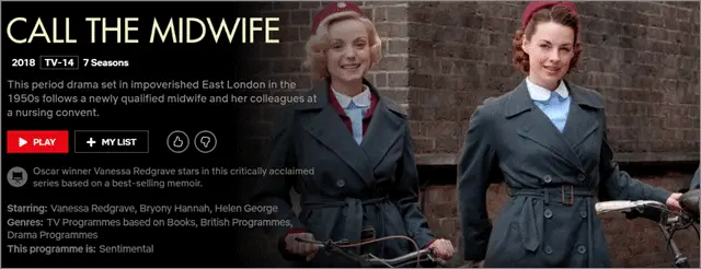 call the midwife bbc shows on netflix