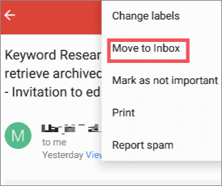 how to retrieve archived emails in gmail