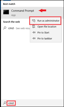 Open the command prompt as administrator when windows defender turned off