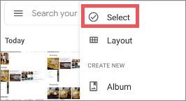 Select google photos duplicates