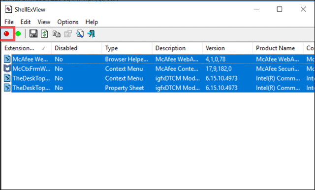 shellex disable add ons windows file explorer not responding 2