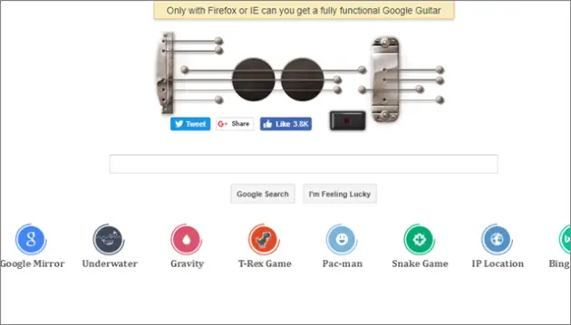 google guitar Best Hidden Google Games 