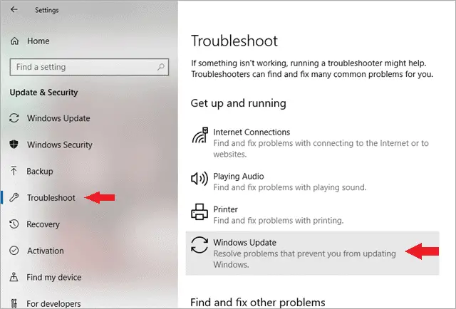 run windows troubeshooting for service host local system