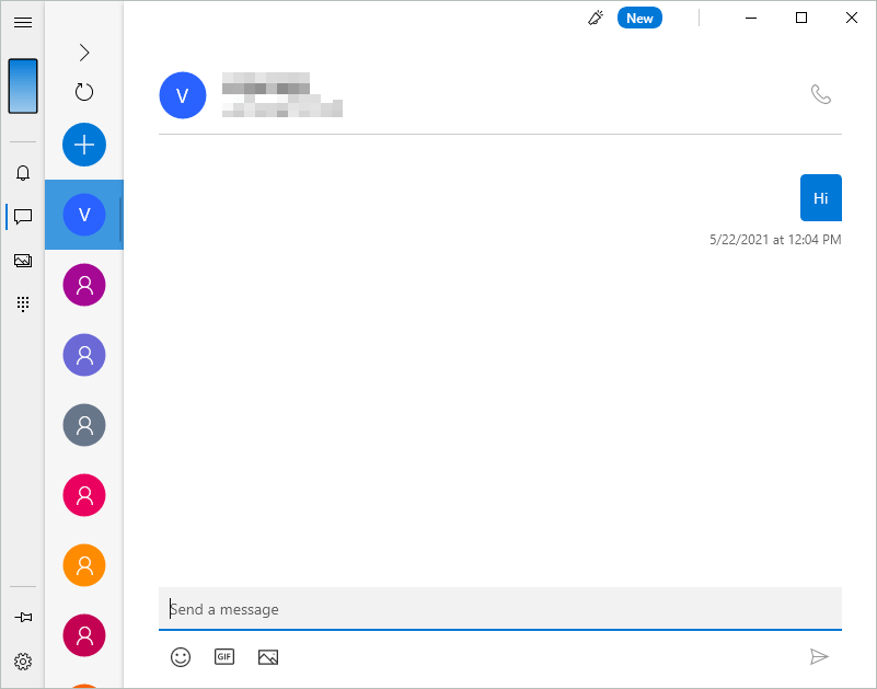 Sending messages via Windows PC
