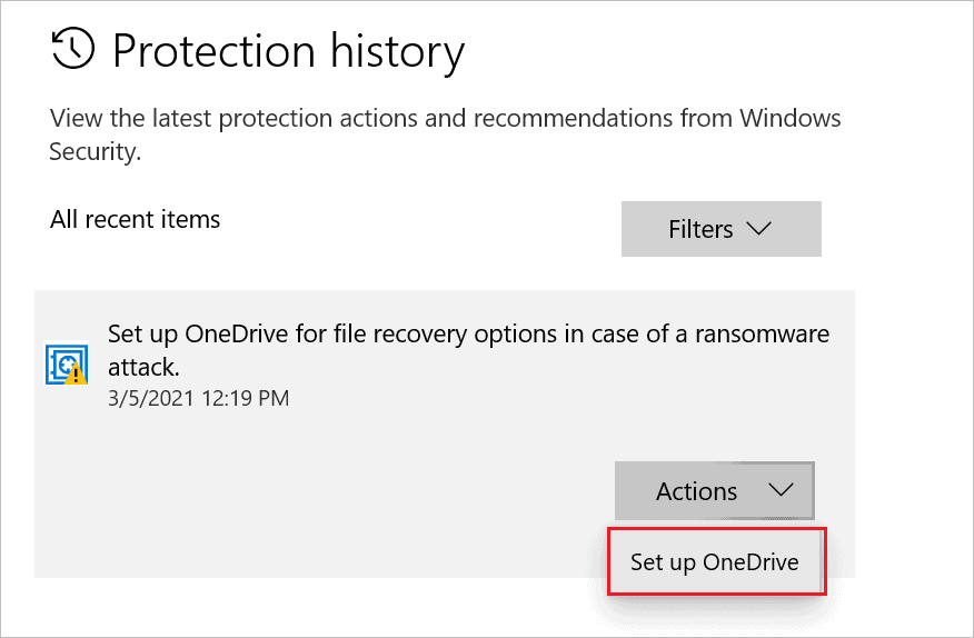 Perform the required action for windows defender offline scan