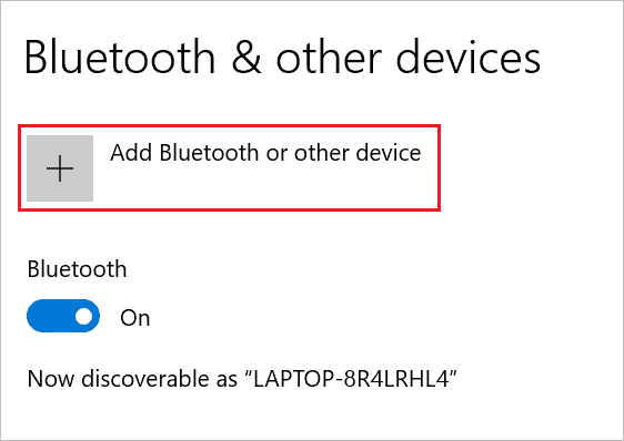 Add a new Bluetooth device