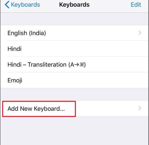 Add new keyboard