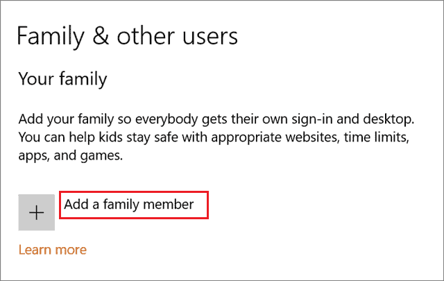 Add a family member