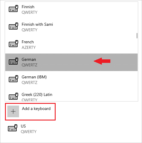 Add a keyboard to change keyboard language