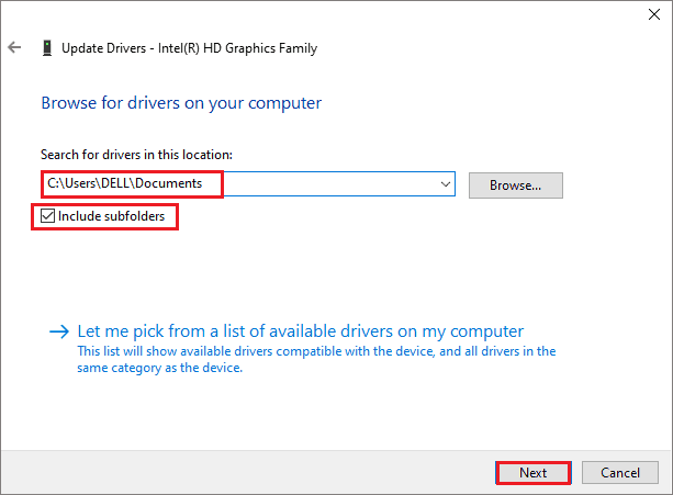  Add the location of device driver software for how to update drivers windows 10