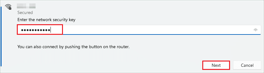 Add password and click Next