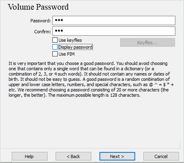 Add the password