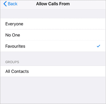 Allow calls in iphone driving mode