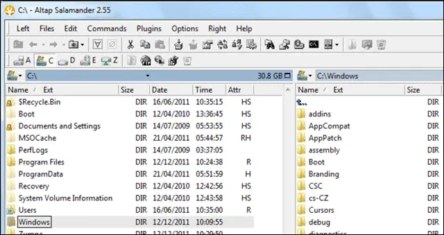 Altap salamander windows file manager