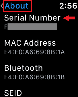 Apple Watch Serial number check