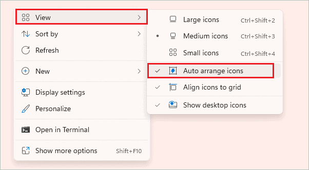 Auto Arrange Icons Windows 11