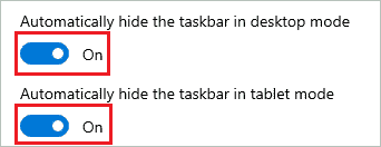 Automatically hide taskbar