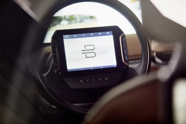 BYTON touchscreen steering wheel