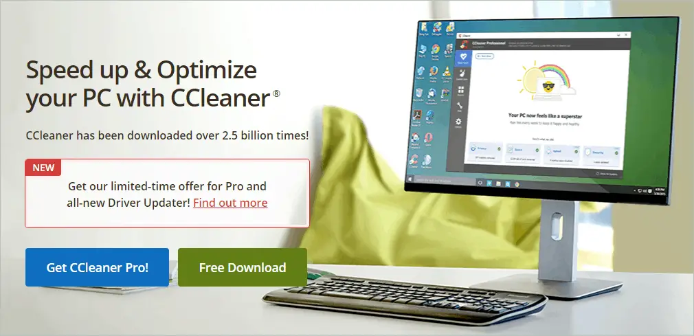 최고의 레지스트리 클리너 CCleaner