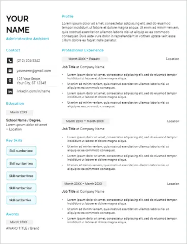 Cascade Resume Template