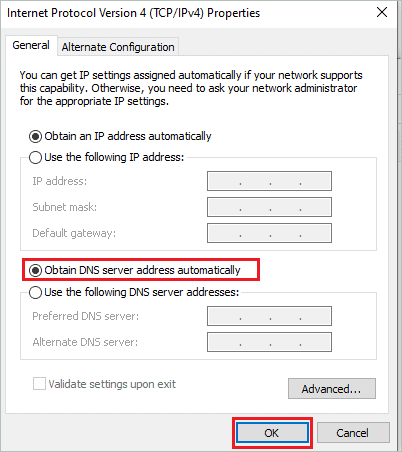 Change DNS settings