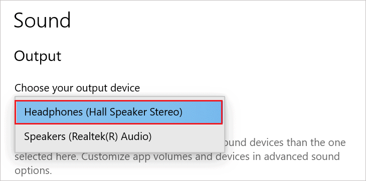 Select Google Home as output speaker
