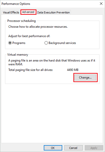 Click on Change for how to increase VRAM 