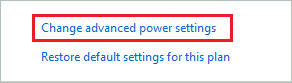 Open Advanced power settings