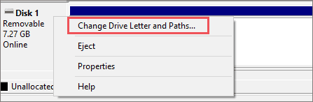 Change drive letter for external hard drive not showing up