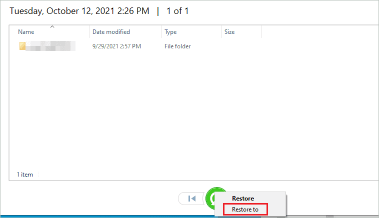 Restore the folders from File History