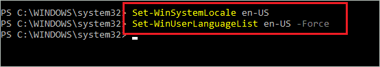 Change display language via command