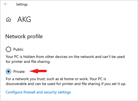 change network from public to private in windows 10