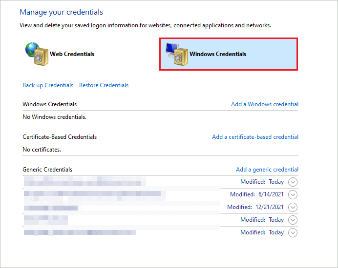 How To Open And Use Credential Manager In Windows 10