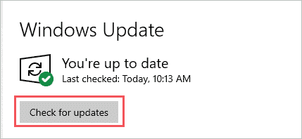 Check for Windows Updates