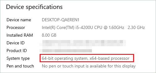 Check the System type