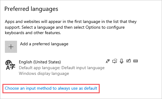 Choose an input method