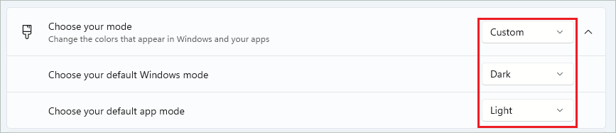 Choose the mode as Custom mode