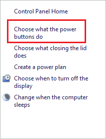 Choose what the power buttons do